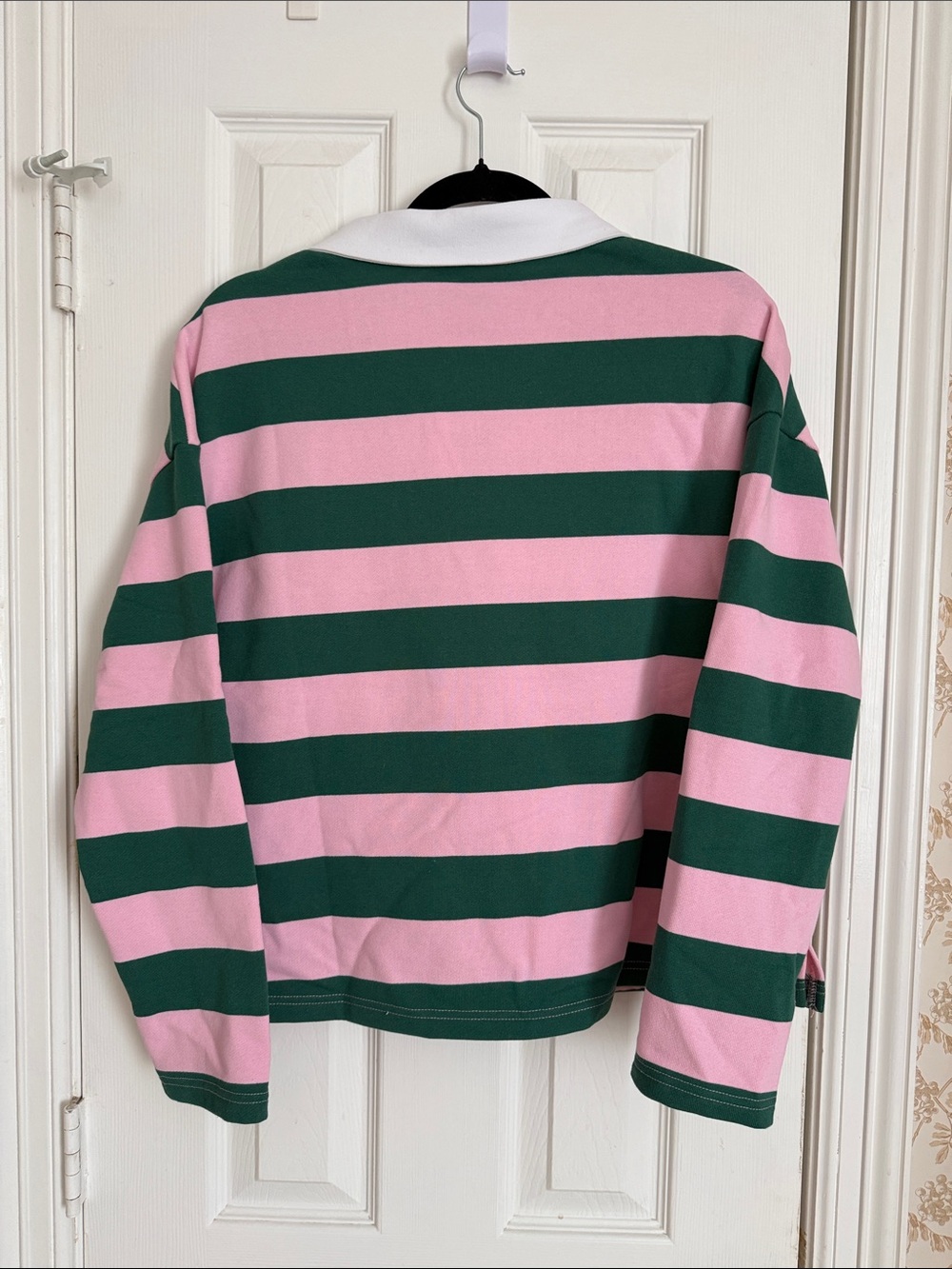 Avara Pink & Green Striped Rugby Polo - Picture 2 of 5
